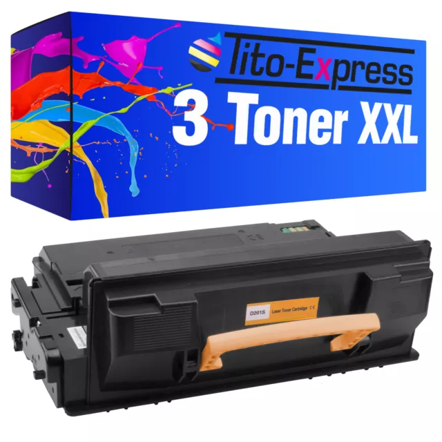 Laser Toner Kartusche Toner Patrone 3x XXL PlatinumSerie für Samsung MLT-D201S