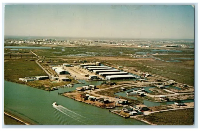c1960 Bridge Harbor Marina Ship Store Restaurant Freeport Texas Vintage Postcard