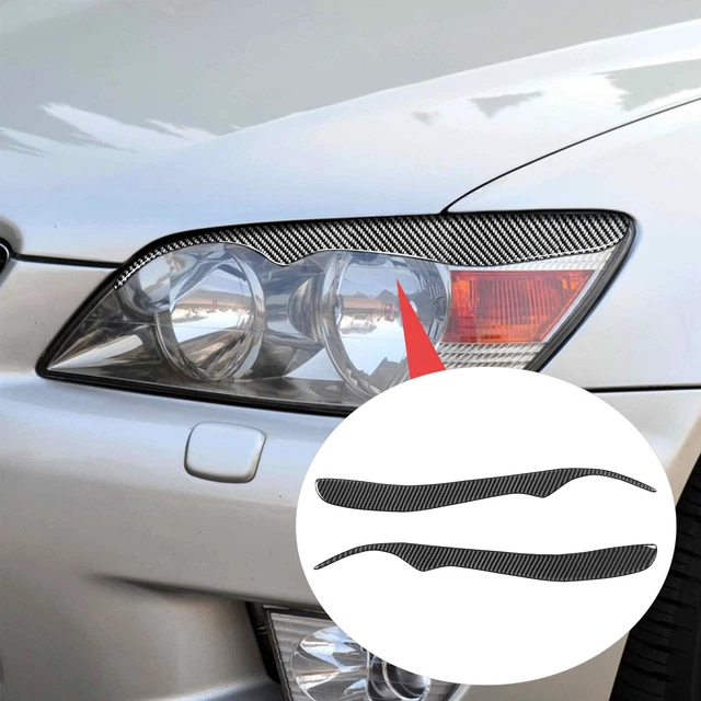 PAIR HEADLIGHT EYELID Headlamp Eyebrow Decal Front Light Eyebrow Trim £