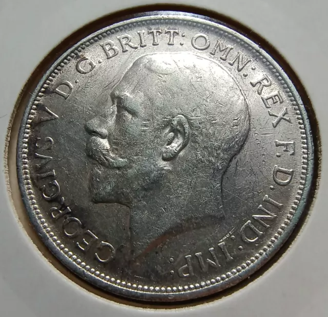 1917 King George V Silver Florin / Two Shillings British Coin