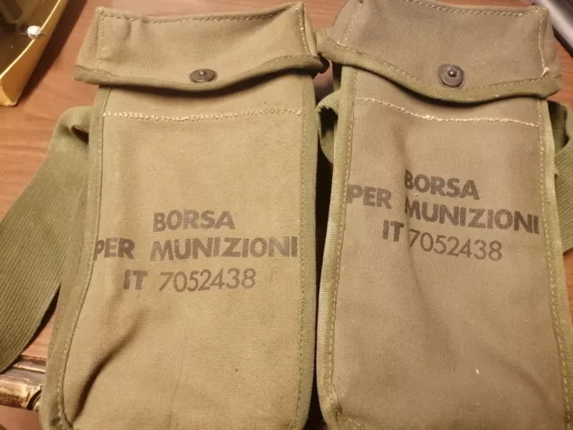 2 BORSE PORTA MUNIZIONI ESERCITO ITALIANO Post Ww2