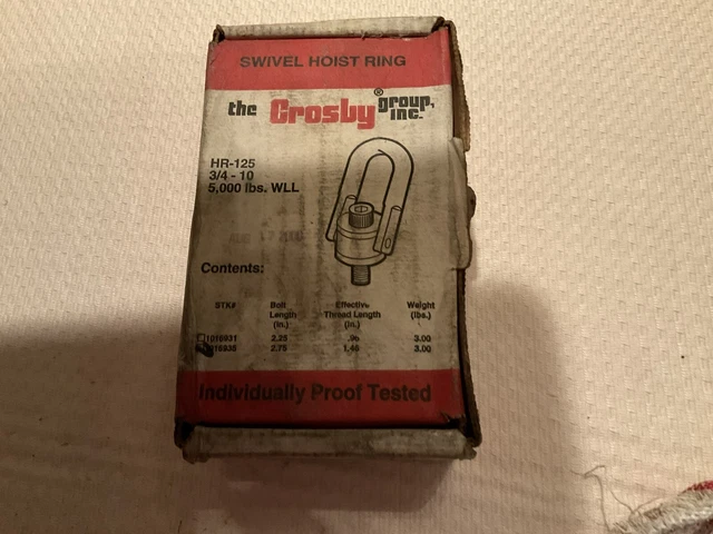 Crosby 3/4"-10 HR-125UNC Swivel Hoist Ring - 5000 lbs