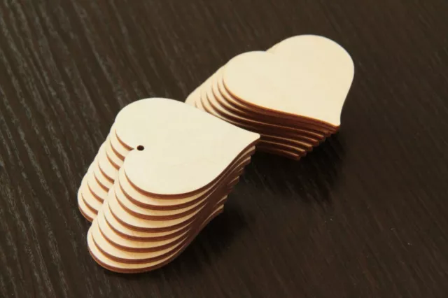 Wooden Hearts, Craft, Shapes Blanks, Plywood 3mm