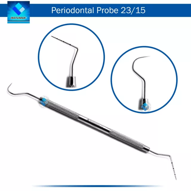 Dental Perio Probe UNC 23/15 Explorer Color-Coded Double Ended Instrument