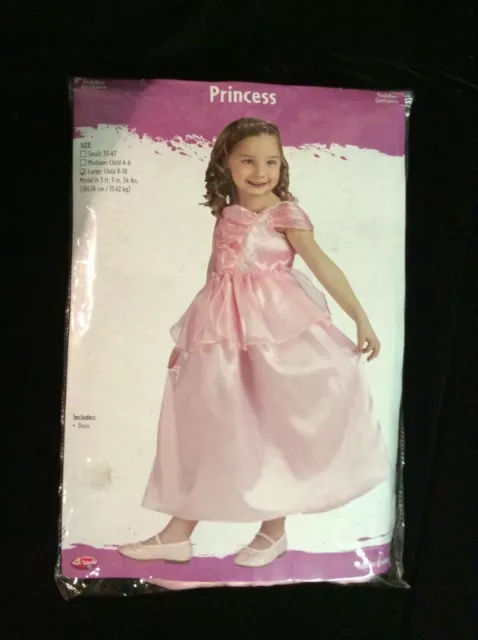 Precious ~ Pink "Princess" Halloween Costume Girls Child Med (4-6), Lg (8-10)