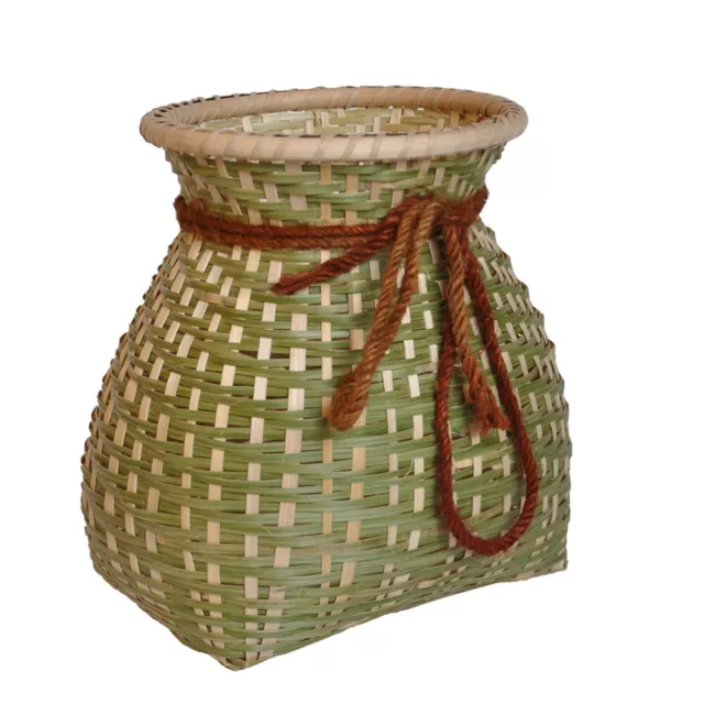 Woven Flower Basket Storage Wicker Gift Rustic Round Vase Child