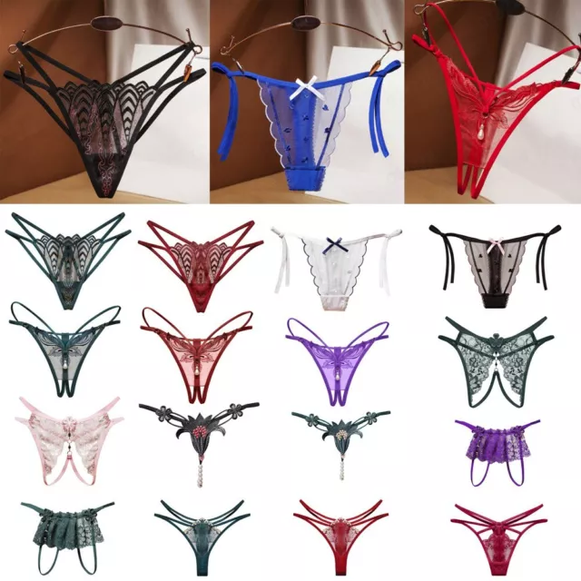 Women Sexy Lingerie Crotchless Panties G String Briefs Thongs Knickers Underwear 369 Picclick 