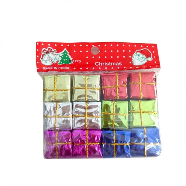 72 Pcs Miniature Christmas Ornaments Miniature Gift Boxes Christmas 3