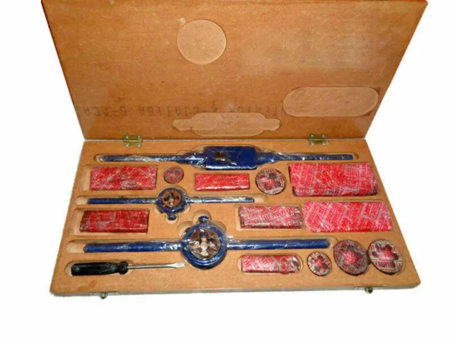 Tap And Die Set British Standard Whitworth- Boxed Complete Bsw 1/4 3/4 Alps