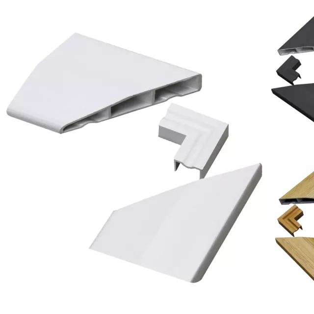 uPVC Door Architrave Sample Pack Chamfered Corner Kit Roomline Plastic Moulding