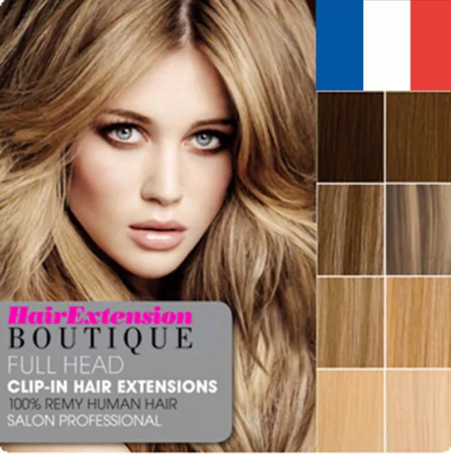 ★★Prix Malin 70G★Extensions A Clips Cheveux 100% Naturels Qualite Remy★ 49-60Cm