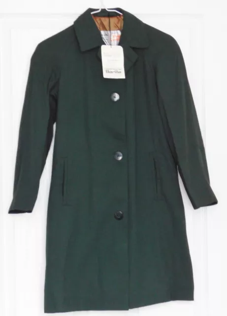 Impermeabile vintage VERDE ragazze scuola mac INUTILIZZATO età 8-9 L32" Young Caprice E