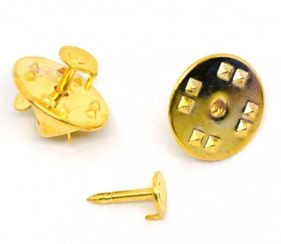 50 Tie-Tac - Chapado en oro - Pin base 11,5 mm 8 mm - Broche, alfileres, hallazgos - J08907
