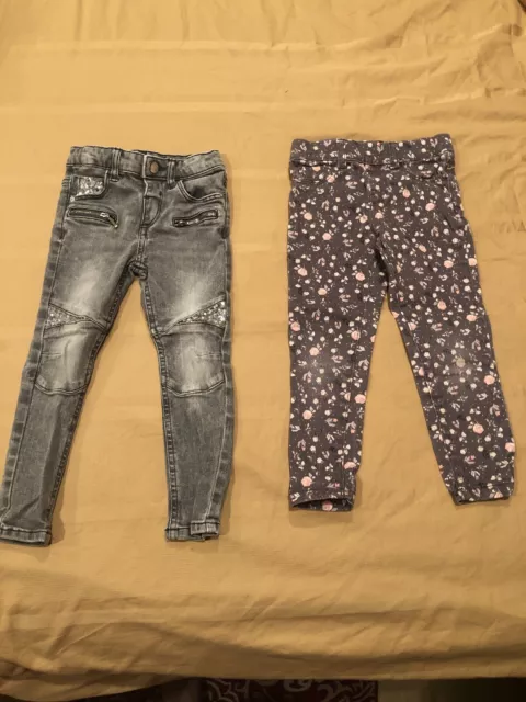 Denim Co Toddler GIRLS *2 Pairs* Jeans JEGGING SIZE 3-4 Years