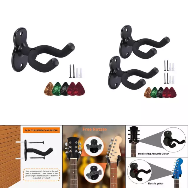 Supporto per chitarra da parete con gancio per gancio per ukulele per basso