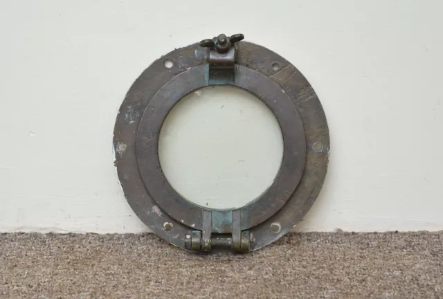 Antique porthole old brass bronze boat ship 22 cm / 2.5 kg  FREE POSTAGE