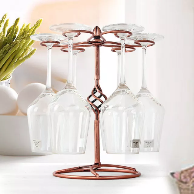 Hanging Wine Glass Cup Rack Upside Down Cup Goblets Display Holder Iron Stand