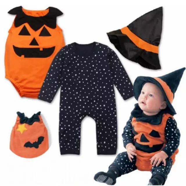 Newborn Toddler Baby Halloween 3-Piece-Set Cosplay Costume Dress ***US Stock***