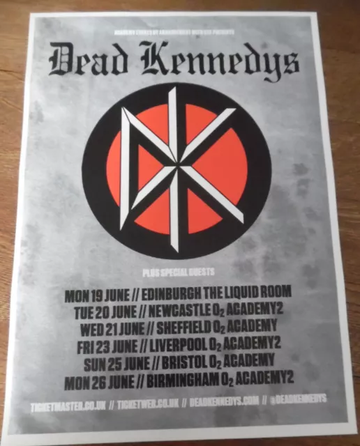 Dead Kennedys - live music show June 2017 promotional tour concert gig poster