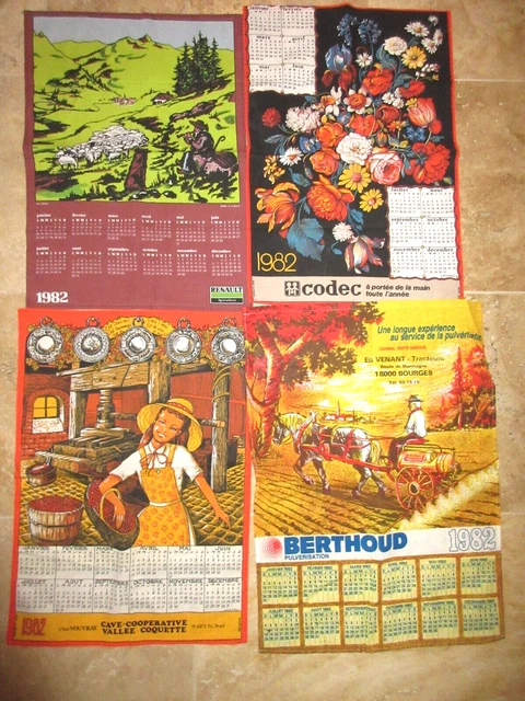 ANCIEN CALENDRIER EN TISSUS ANNÉE 1978 - Objets divers (11822898