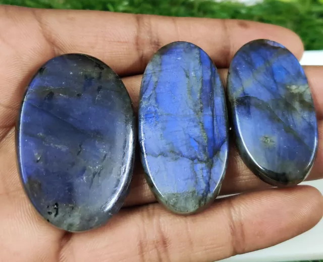 Natural Lovely Blue Fire Labradorite Oval Gemstone For Jewelry Making 219 Cts