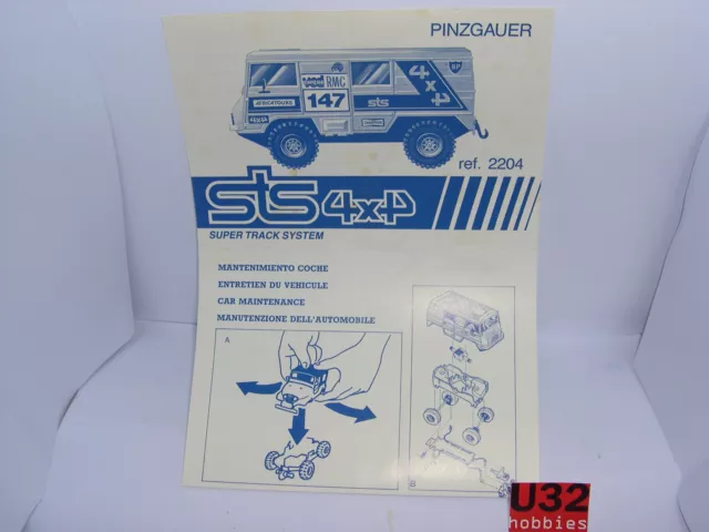 Scalextric Exin Sts Folleto Instrucciones De Mantenimiento 2204 Pinzgauer