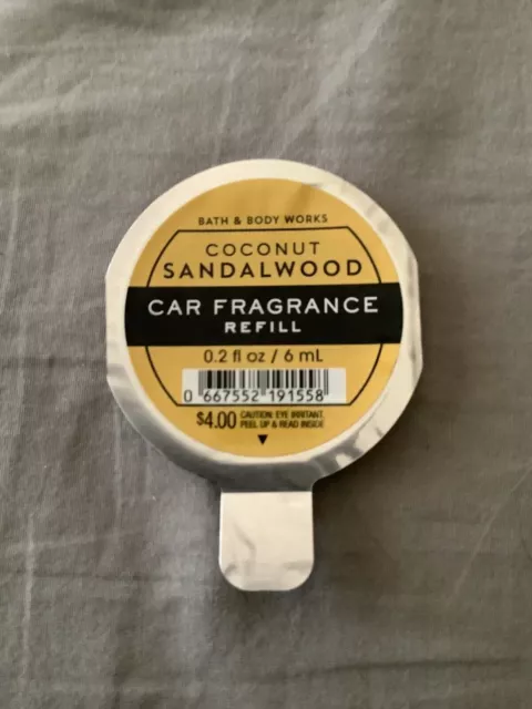 5 Bath & Body Works Coconut Sandalwood Scentportable Fragrance Car Refill Lot