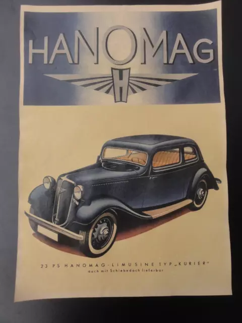 Altes Werbeplakat HANOMAG