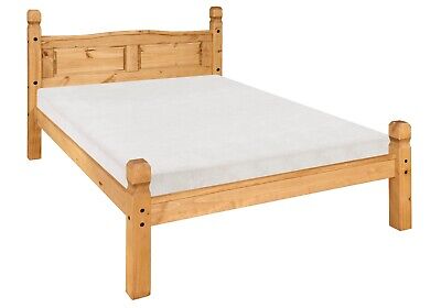 Corona Double Bed 4ft6 Low Foot End Mexican Solid Pine Frame Bedroom Furniture 2