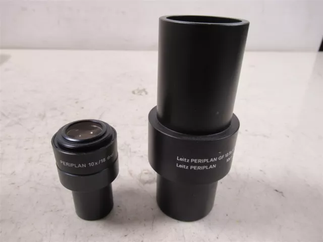 Leitz Periplan GF12.5X Microscope Photo Extension Tube & 10x/18 Eyepiece