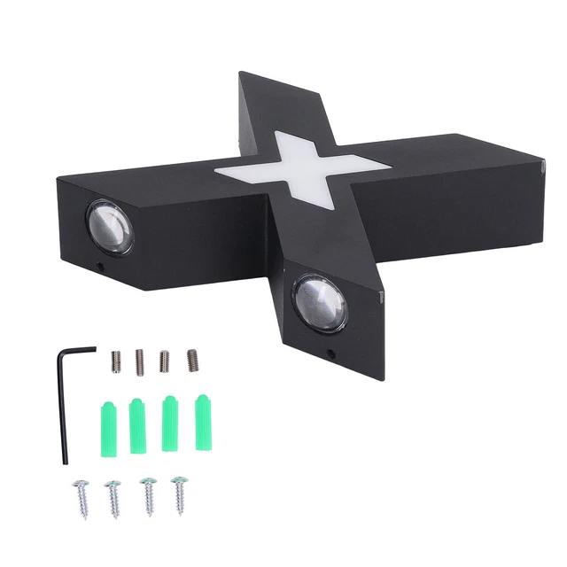 85-265V Aluminum Wall Mount Lamp 7W X Shaped LED Wall Light IP65 Waterproof