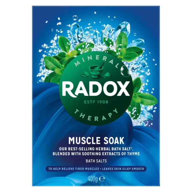 Radox Badtherapie Muskeleinweichen Kräuterbadesalze 400g | 3er Pack