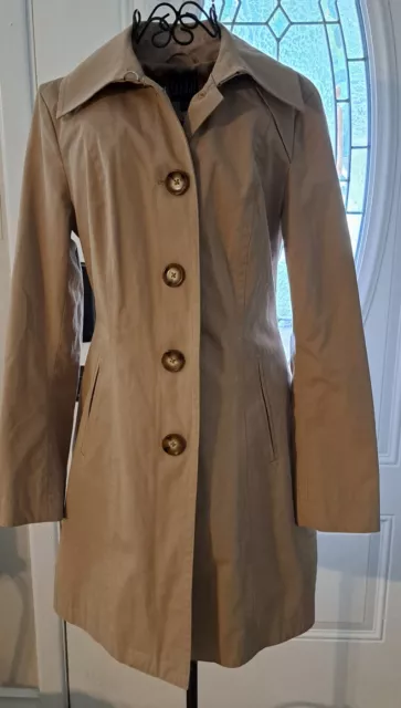 Saks Fifth Avenue Belted Lined Trench Coat