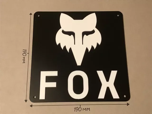 FOX Racing Acrylic Sign: Black & White, 190 X 190mm