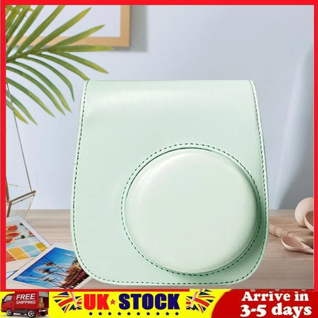 Instant Camera Bags PU Leather for Fujifilm Instax Mini 12/11/9/8 (Green)