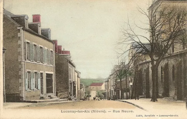 Carte Postale Lucenay Les Aix Rue Neuve