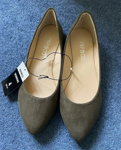 LADIES POUNDLAND PEP CO Khaki Flat Shoes Size UK 4 EU 37 6.61 PicClick UK