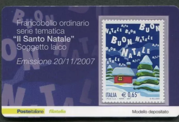 Italia 2007 Il Santo Natale Soggetto Laico Tessera Filatelica Francobollo