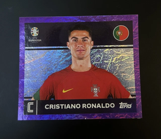 TOPPS UEFA EURO 2024 Sticker Cristiano Ronaldo Purple/Lila
