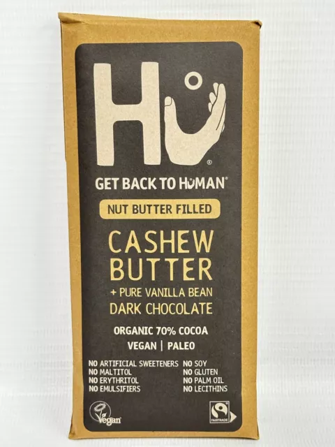 Get Back To Human Cashew Butter + Pure Vanilla Bean Dark Chocolate 12 X 60g Bars