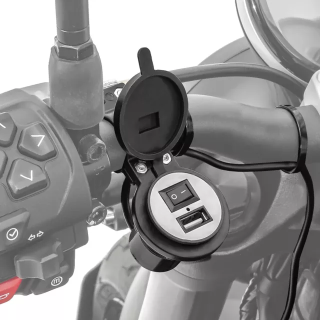 12V socket for Suzuki V-Strom 1050 / 1000 / XT Lumitecs USB US3