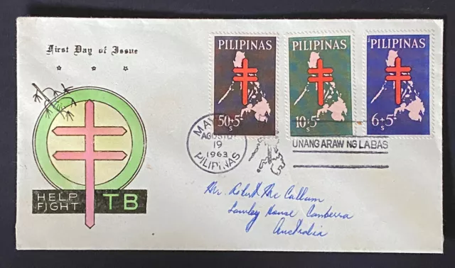 1963 Philippine FDC (  Help Fight TB)