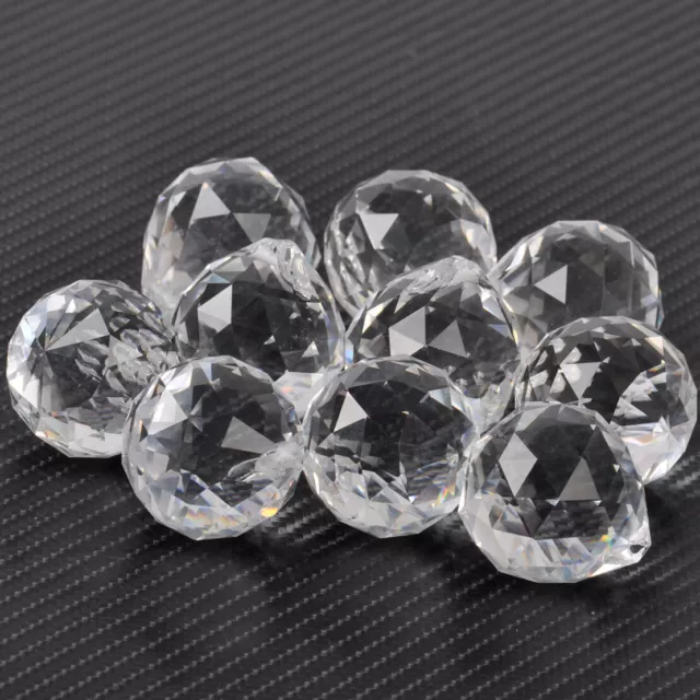 10X20mm Prismes Boule de verre cristal Pendentif pour plafonnier lustre lampe Nm