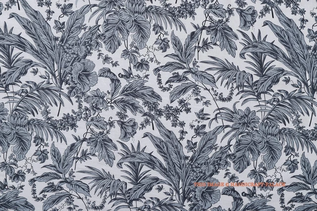 Indien 100% Coton Femme Couture Gris Imprimé Floral Loisirs Créatifs Ample Tissu