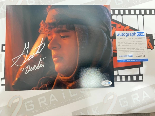 GATEN MATARAZZO signed photo STRANGER THINGS Dustin 8x10 ACOA B