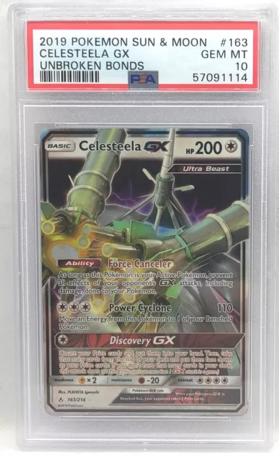 Pokemon - Celesteela GX - 163/214 - Ultra Rare - Sun & Moon Unbroken  Bonds - NM