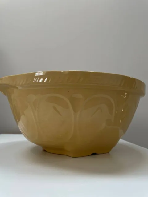 Vintage Gripstand T G Green Yellow Ware Mixing Bowl England 12" Kitchenalia