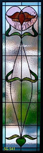 Heritage Craftsman exterior Front Door  Stained glass Panels SGH541 2