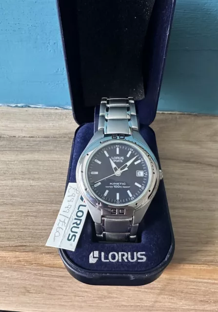 Lorus Sports Kinetic (By Seiko) Mens Wristwatch Yt57-X021 100M Wr Boxed Unworn