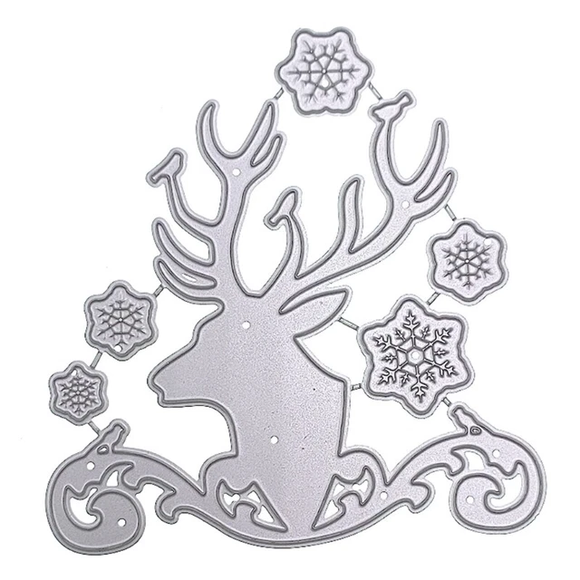 Christmas Elk Metal Cutting Dies Stencil DIY Scrapbook Album Paper Card Template